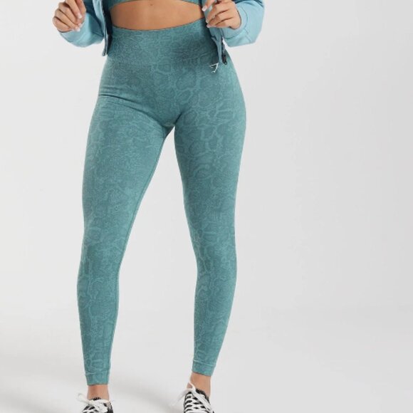 Adapt Animal Seamless Leggings - Iceberg Blue/Thunder Blue XS - Picture 4 of 13